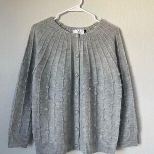Homebody Gray Cardigan Women's Knit Button Up Lightweight Sweater Size Small